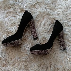 Michael Michael Kors platform heels black suede